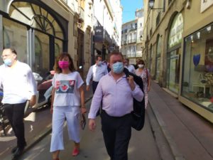 Carole DELGA rend visite aux artisans du centre-ville de Montpellier