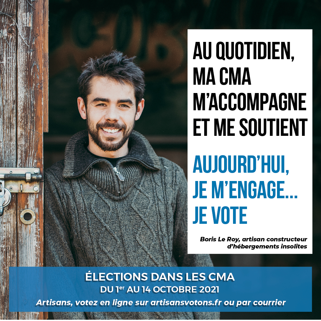 ÉLECTIONS CMA DU 1ER AU 14 OCTOBRE 2021 : JE VOTE !