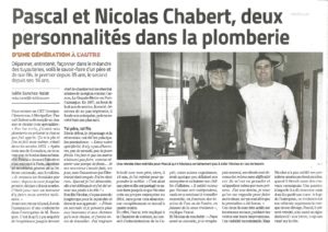 La presse en parle : Pascal et Nicolas Chabert, deux personnalités dans la plomberie