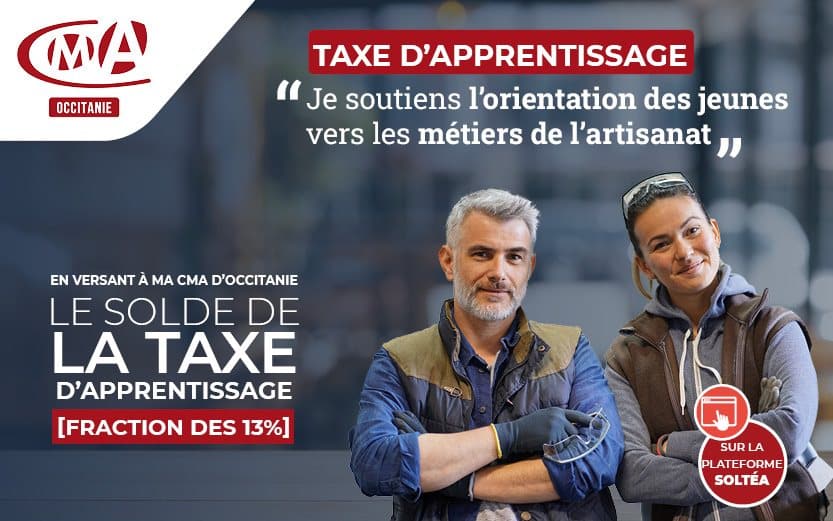 Solde taxe d’apprentissage 2023 : choisissez votre CMA Hérault !