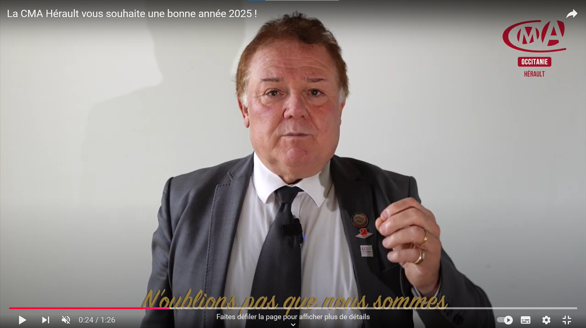 You are currently viewing La CMA Hérault vous souhaite une bonne année 2025