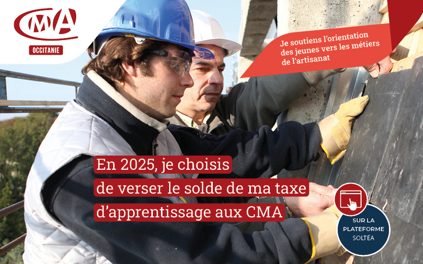 Lire la suite à propos de l’article Fléchez le solde de votre taxe d’apprentissage vers l’artisanat avec la CMA Hérault