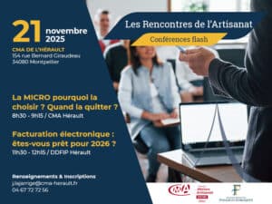 Lire la suite à propos de l’article Les conférences flash des Rencontres de l’Artisanat