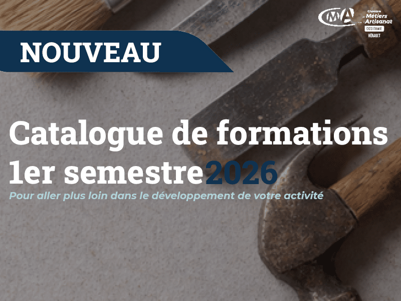 You are currently viewing Le Catalogue de formations CMA –  1er semestre 2026 est disponible !