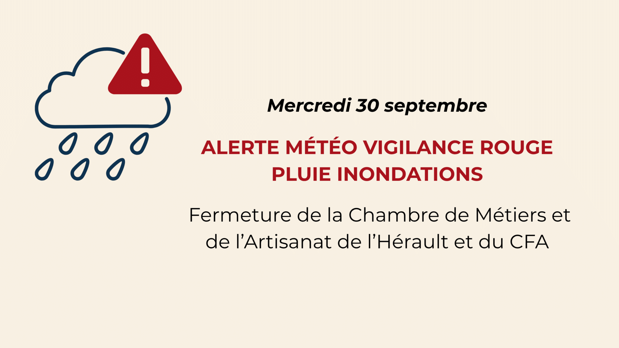 You are currently viewing Vigilance rouge pluie inondations : fermeture du site